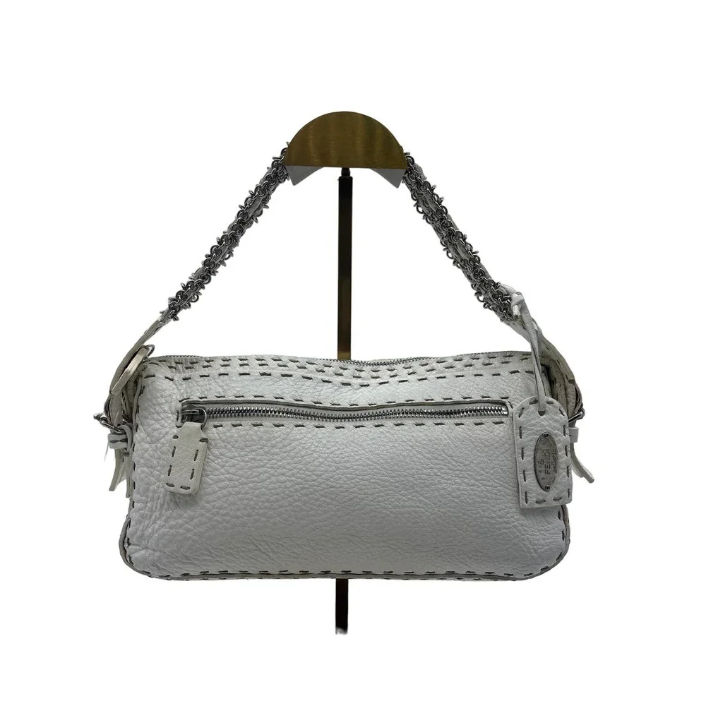 Vintage Fendi Rare 00s authentic Chain Strap Shoulder Hang Bag - Picture 1 of 16